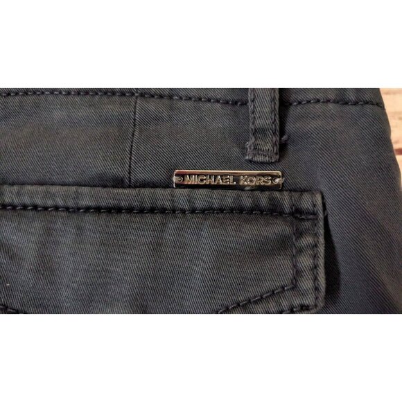 Michael Kors Size 4 Women Cargo Pants Jeans Gray Low Rise Inseam 28 in. 6 Pocket - Picture 11 of 16